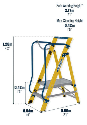 Werner Megastep 2 Tread | Dimensions 