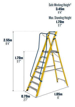 Werner Megastep 8 Tread | Dimesnions