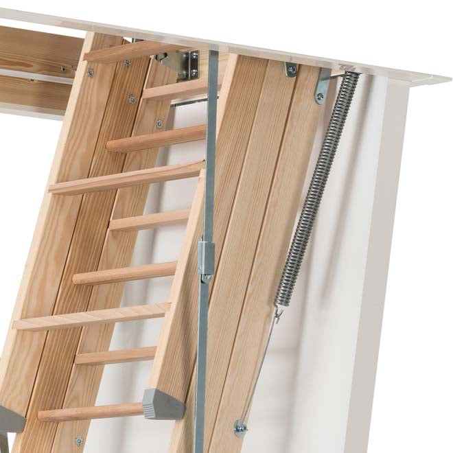 Werner Easi-Build Timber Loft Ladder Complete With Hatch Closed