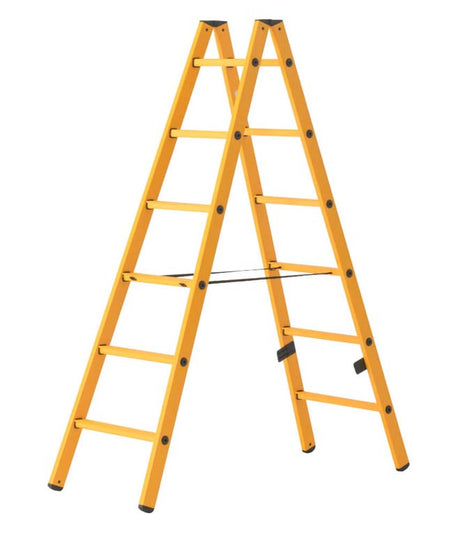 Hymer FIbreglass Double Sided Step Ladder - 3 x 6 Rung