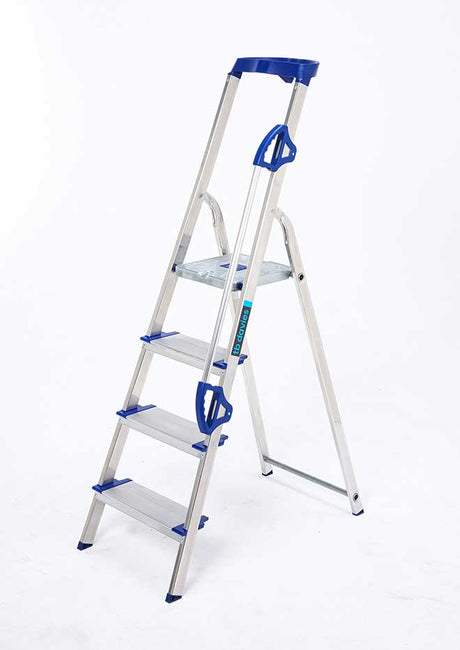 XL Premier Platform Step Ladder 4 Tread Single Handrail