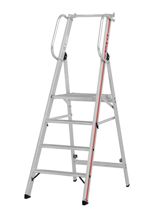 Hymer Wide Platform Step Ladder With Handrails - 4 Tread