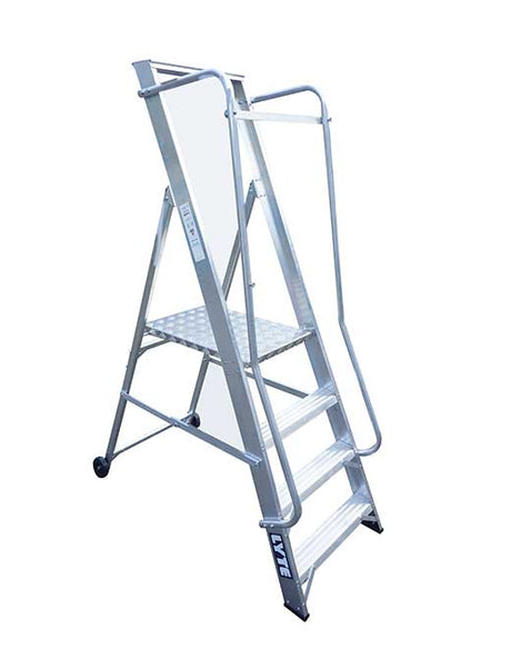 Skip to the beginning of the images gallery Lyte EN131 Professional Wide Platform Stepladders with Handrails - 4 Tread