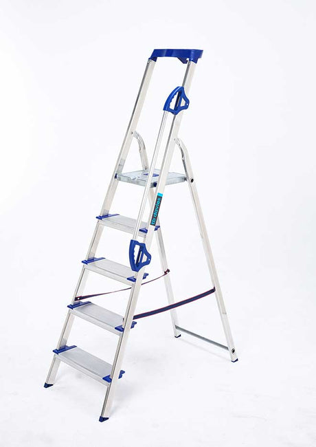 XL Premier Platform Step Ladder 5 Tread Single Handrail