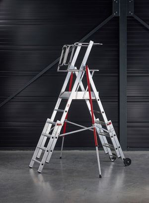 Rolguard Safety Ladder With Enclosed Platform - 1 x 4 Rung