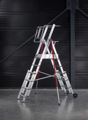 Rolguard Safety Ladder With Enclosed Platform - 1 x 5 Rung
