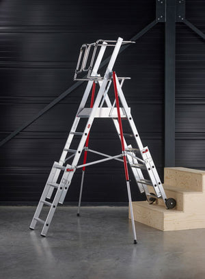 Rolguard Safety Ladder With Enclosed Platform - 1 x 4 Rung