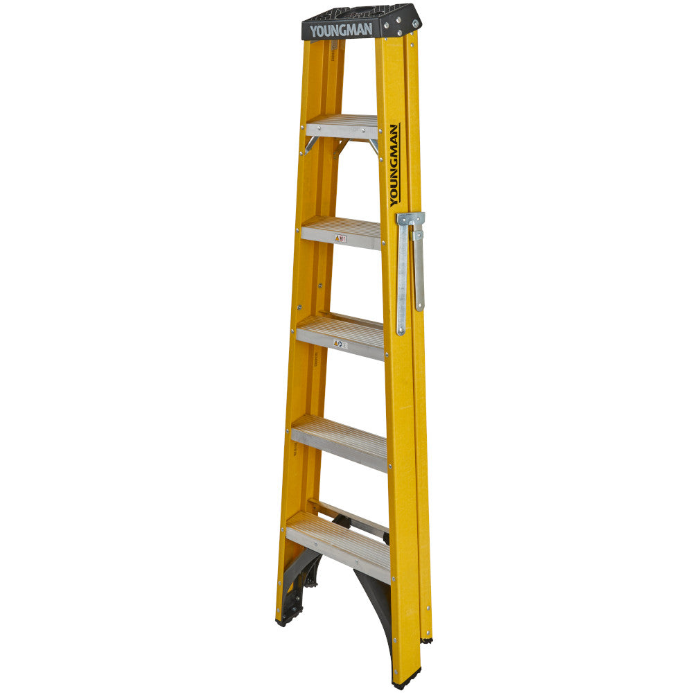 Youngman S400 Swingback Stepladder 6 Tread Closed