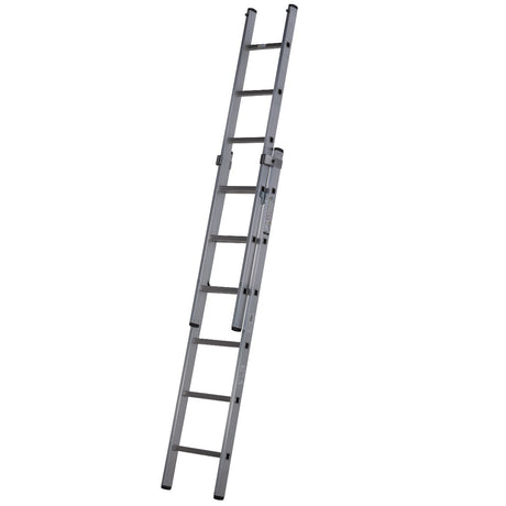 Werner 2 Section Square Rung Aluminium Extension Ladder - 2 x 6 Rung - Extended 