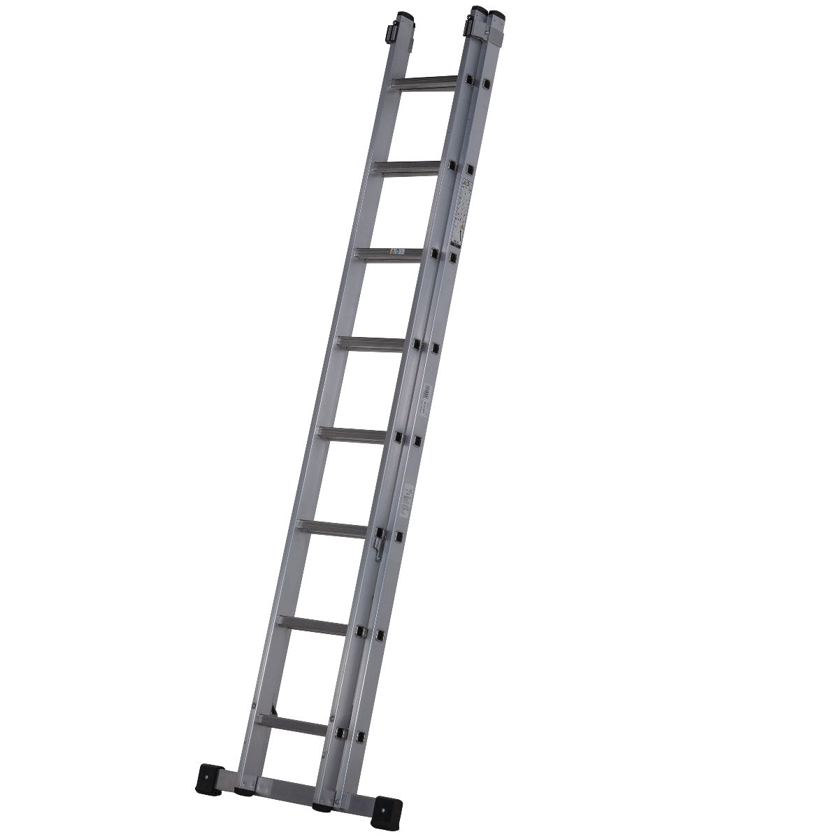 Werner 2 Section Square Rung Aluminium Extension Ladder - 2 x 8 Rung - Closed