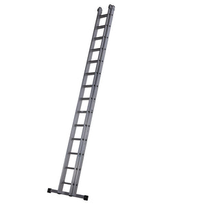 Werner 2 Section Square Rung Aluminium Extension Ladder - 2 x 12 Rung Closed