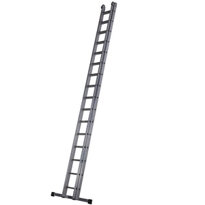 Werner 2 Section Square Rung Aluminium Extension Ladder - 2 x 14 Rung Closed