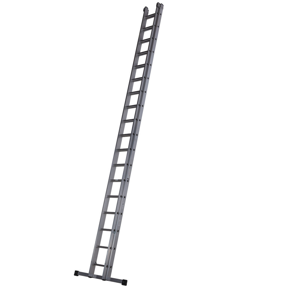 Werner 2 Section Square Rung Aluminium Extension Ladder - 2 x 16 Rung Closed