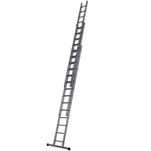 Werner 3 Section Square Rung Aluminium Extension Ladder - 3 x 12 Rung