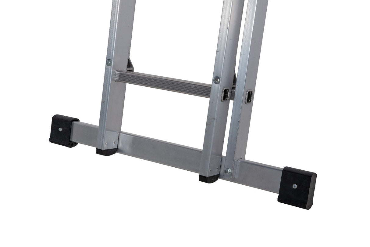 Werner 2 Section Square Rung Aluminium Extension Ladder - stabiliser bar 