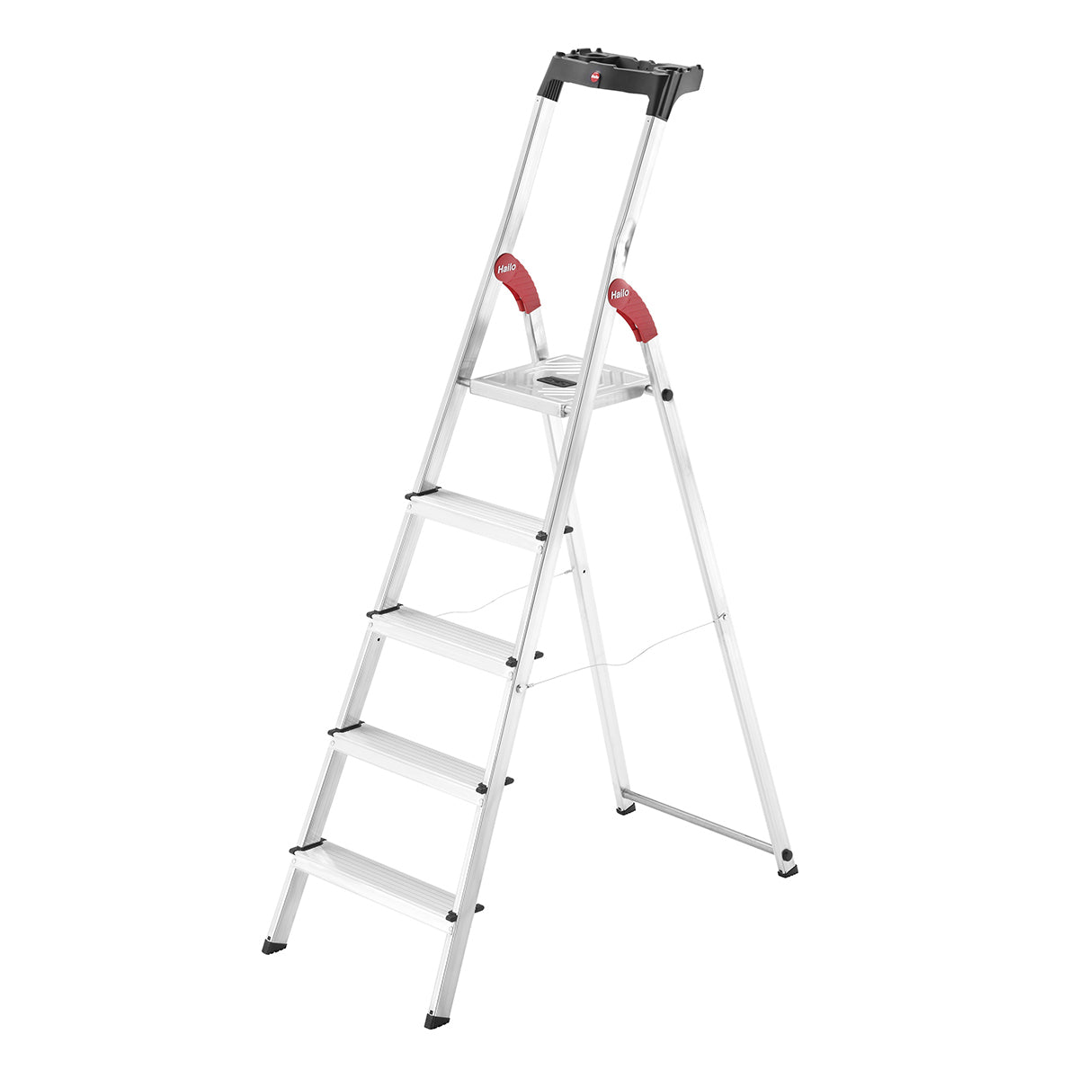 5 Thread Ladder 5 Tread Hailo L60 Step Ladder With Tool Tray | 8160-507 – Ladderstore