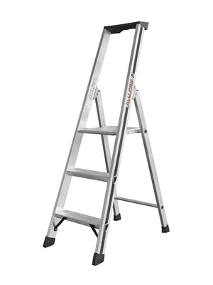Hymer Aluminium Step Ladder With Tool Tray - 3 Tread