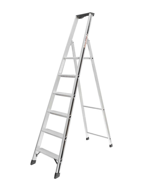 Hymer Aluminium Step Ladder With Tool Tray - 6 Tread