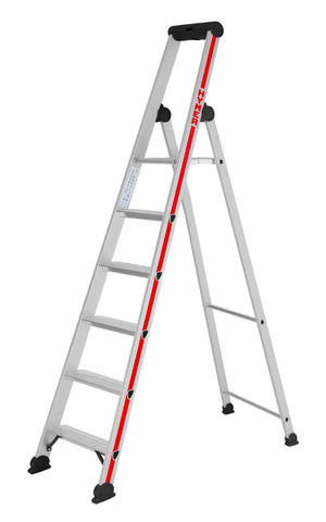 Hymer Anodised Platform Step Ladders With Tool Tray - 6 Tread
