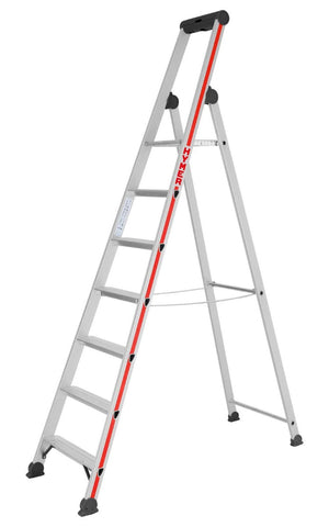 Hymer Anodised Platform Step Ladders With Tool Tray - 7 Tread