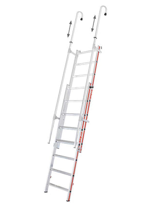 Hymer Extending Hook On Shelf Ladder - 2 x 8 Rung Open