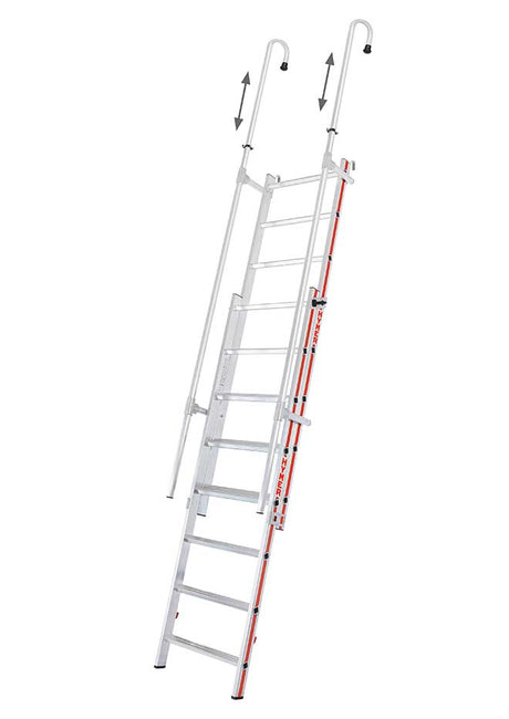 Hymer Extending Hook On Shelf Ladder - 2 x 8 Rung Open