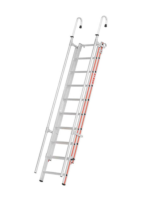 Hymer Extending Hook On Shelf Ladder - 2 x 9 Rung Closed