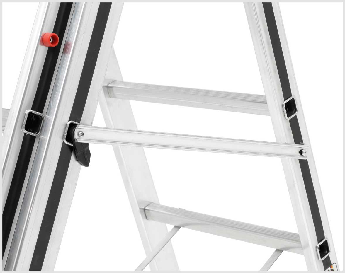 Hymer Aluminium Combination Ladder With Adjustable Stabiliser Stiles