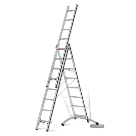 Hymer Aluminium Combination Ladder With Adjustable Stabilisers