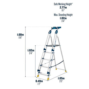5 Tread Werner 705 Workstation Ladder Dimensions