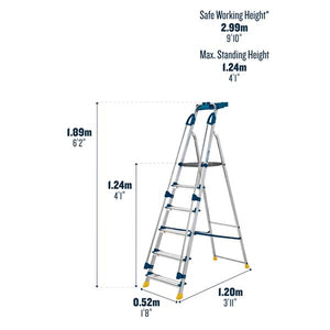6 Tread Werner 705 Workstation Ladder Dimensions