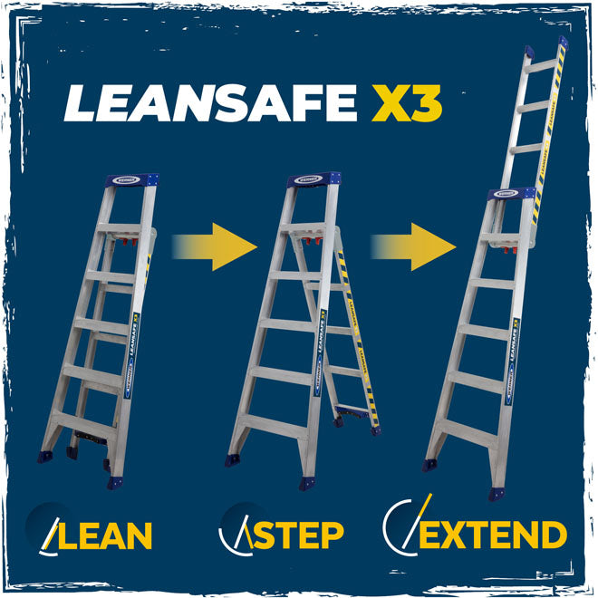Werner Leansafe X3 Aluminium Combination Ladder - Diagram