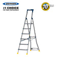 Werner Adjusta Pro 6 Tread Step Ladder On White Background