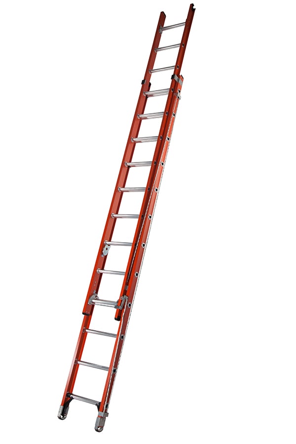 Werner Heavy Duty Fibreglass Extension Ladder with Alflo Rungs - 2 x 12 Rungs