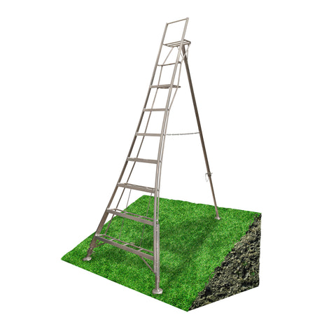 Werner Adjustable Tripod Ladder With Ground Spike - 7 Tread