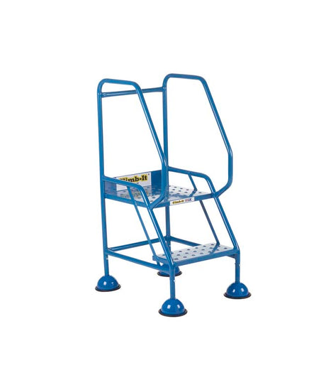 Climb It Mobile Step In Blue Punched Tread - 2 Step