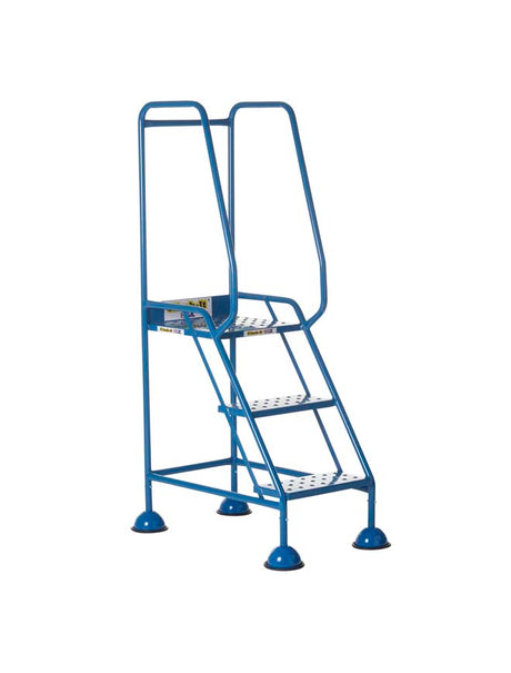 Climb It Mobile Step Blue With Punched Tread - 3 Step