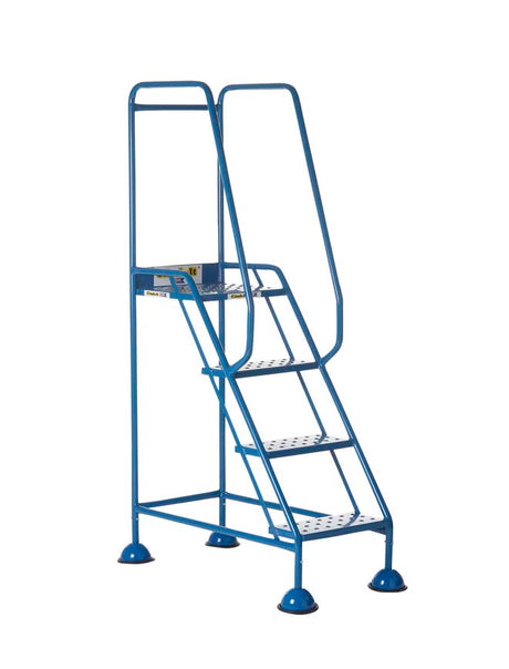 Climb It Mobile Step Blue With Punched Tread - 4 Step