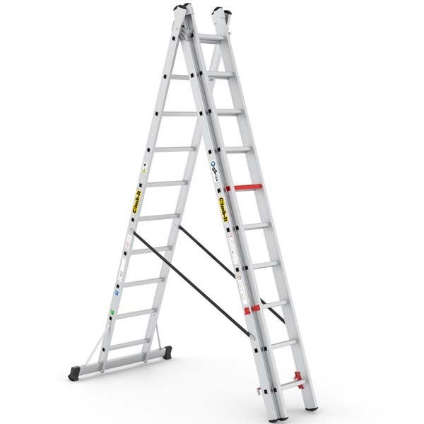 Climb It 3 Way Combination Ladder 3 x 10 Rung Stepladder