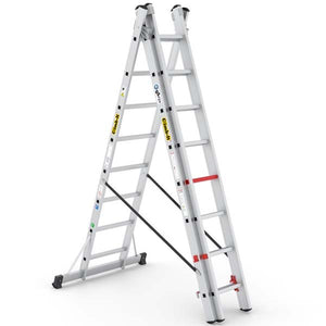 Climb It 3 Way Combination Ladder 3 x 8 Rung Step Ladder