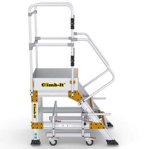 3 Tread Climb It Mobile Safety Step WIth Locking System Side View
