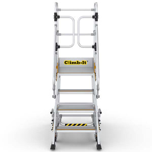 4 Tread Climb It Mobile Safety Step WIth Locking System Front View