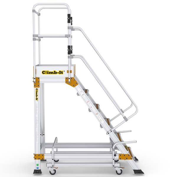6 Tread Climb It Mobile Safety Step WIth Locking System Side View