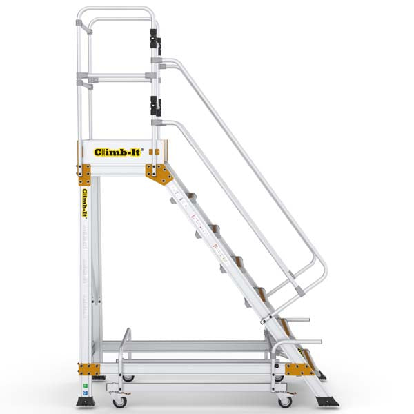 7 Tread Climb It Mobile Safety Step WIth Locking System Side View