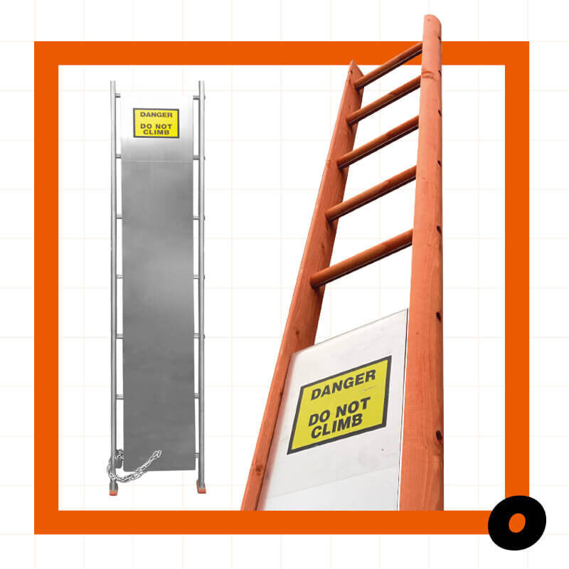 Ladder Ropes Guard LFI Aluminium Ladder Guards With Padlocks – Ladderstore