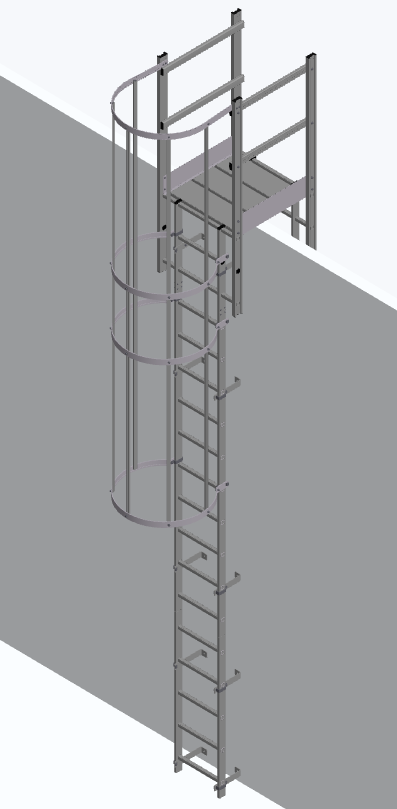 Hymber Vertical Ladder With Roof Parapet