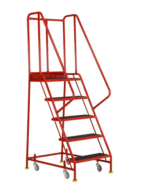 Redhill Red 5 Tread Warehouse Step On White Background