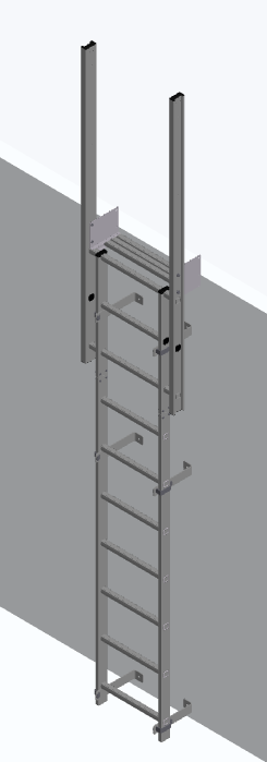 Hymer Fixed Vertical Ladders With Optional Walkthrough, Hoops & Crossover - Up to 2.8 m