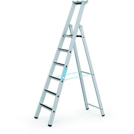 Zarges Z600 Flanged R13 Anodised Stepladder - 6 Tread