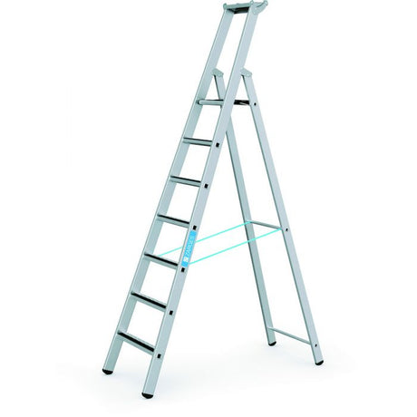 Zarges Z600 Flanged R13 Anodised Stepladder - 7 Tread